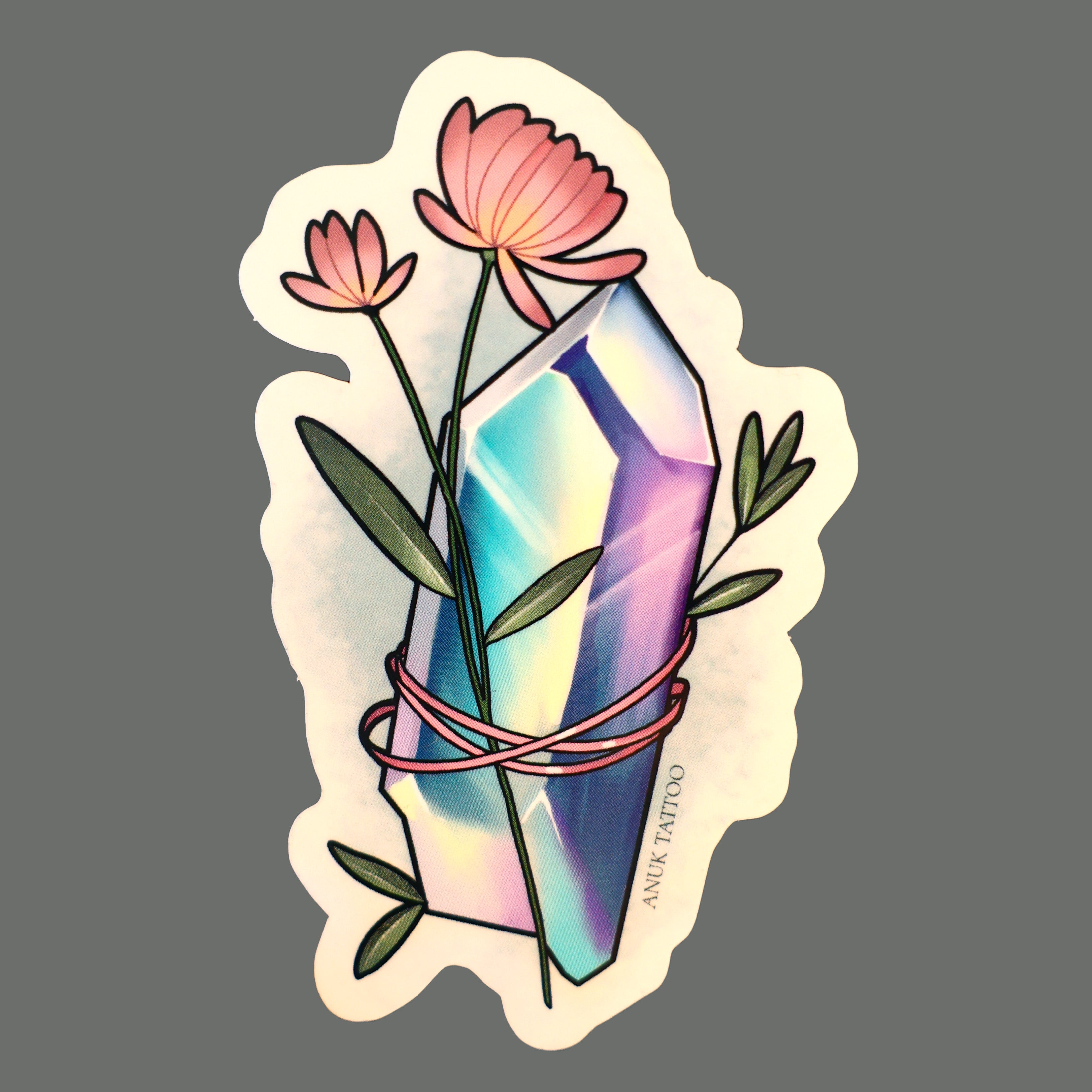 Sticker Kristall Element Wasser – Aquamarin Vinyl Aufkleber | Grim Alchemy St. Gallen