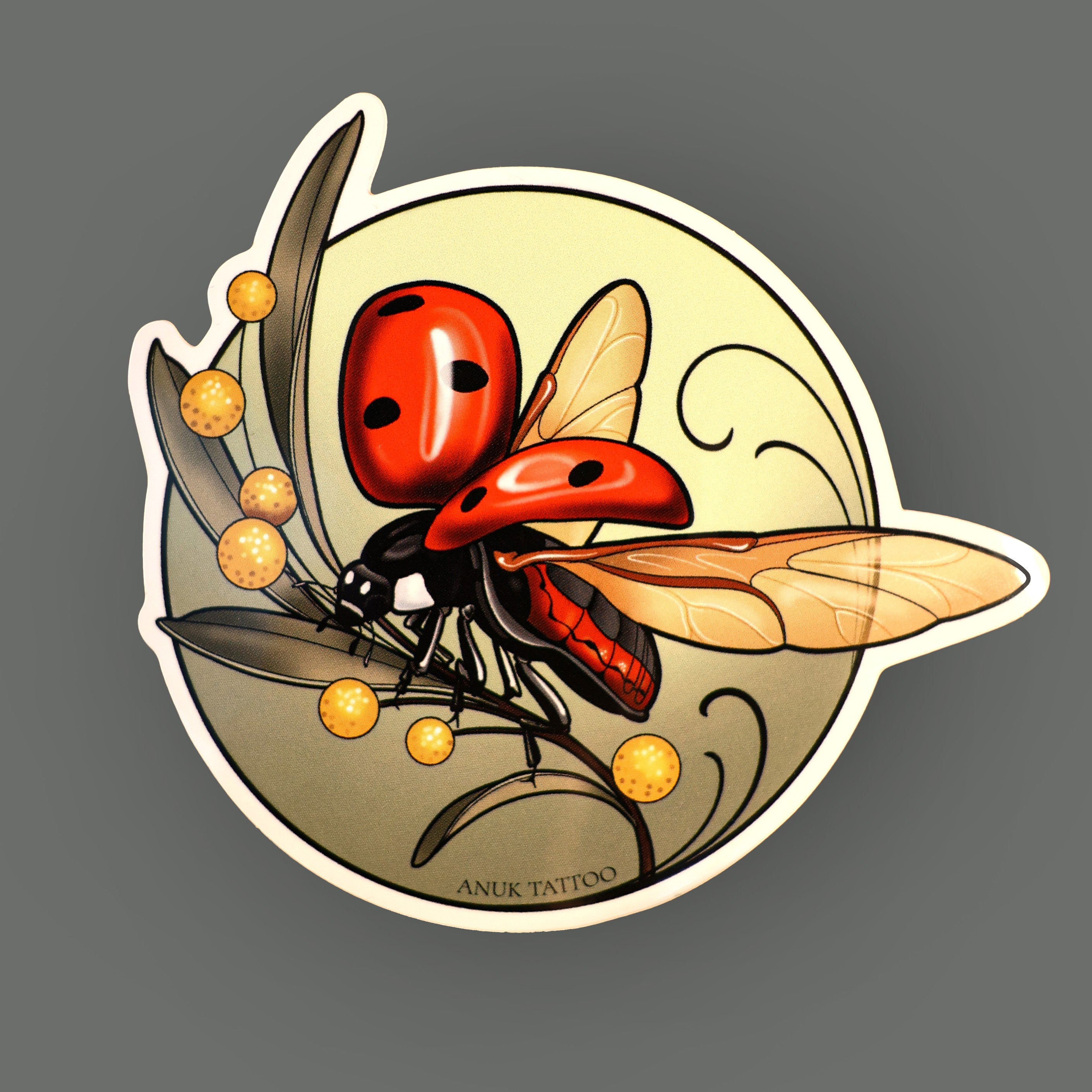 Sticker Ladybug – Marienkäfer Vinyl Aufkleber | Grim Alchemy St. Gallen